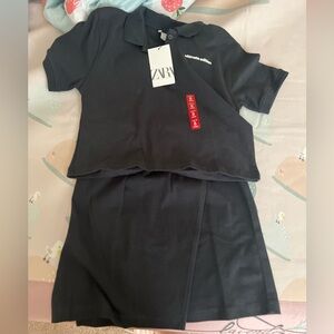 New ZARA Kids Girls  Set Skirt Size 8 Top Shirt Size 8